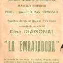 Programa de mano de la película "La Embajadora" (1960)