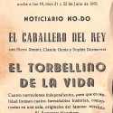Programa de mano de la película 'El torbellino de la vida'
