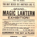 Cartel publicitario de exhibición de Linterna Mágica