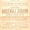 Cartel publicitario de exhibición de Linterna Mágica