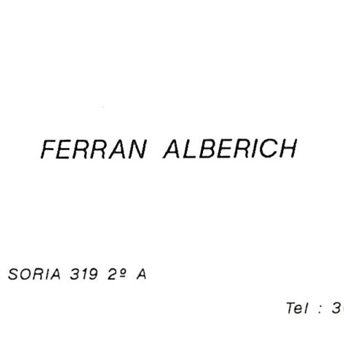 Tarjeta de visita de Ferran Alberich