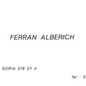 Tarjeta de visita de Ferran Alberich