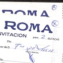 Invitación de cine para el Cine Roma