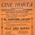 Programa de mano del Cine Horta, 1 y 2 de febrero de 1930