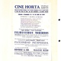 Programa de mano del Cine Horta, 13 y 14 de julio de 1929