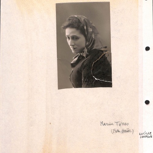Fotografía original de retrato femenino dedicada
