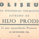 Programa de mano del cine Coliseum para la película 'El hijo pródigo' (1926)
