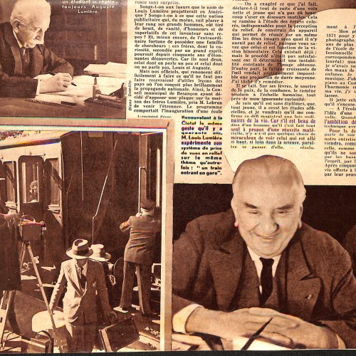 Recorte de revista sobre los Hermanos Lumière