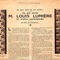 Páginas de revista Cinémonde con entrevista a Louis Lumière