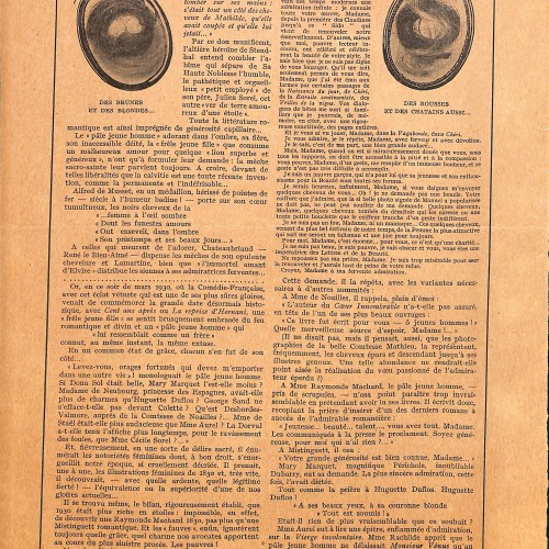 Recorte de revista Fantasio con artículos sobre Louis Lumière y el romanticismo