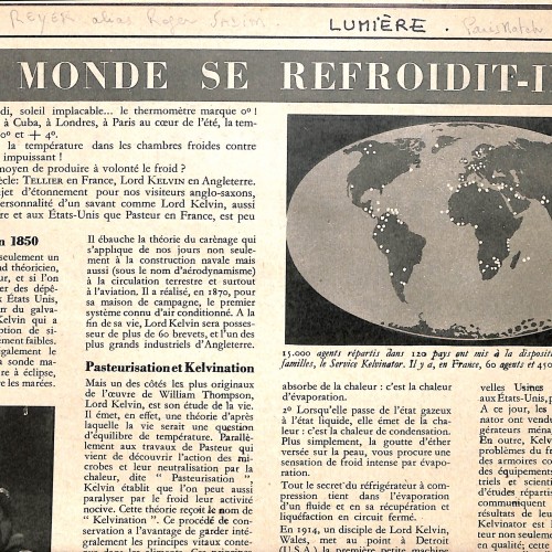 Recorte de revista Paris Match sobre Kelvinator (1954)
