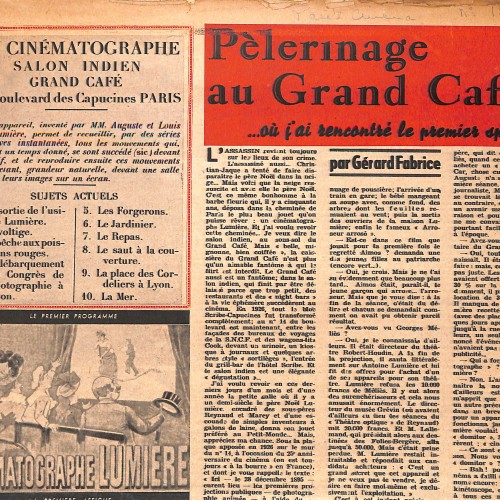 Recorte de revista sobre el Cincuentenario del Cinematógrafo Lumière