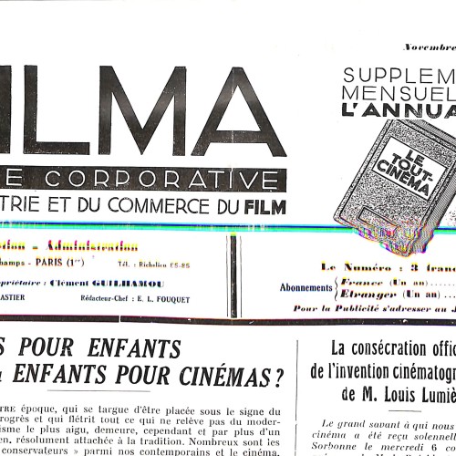 Revista FILMA, Suplemento Mensual del Anuario Le Tout-Cinéma