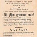 Programa de mano de cine de la película 'Bill ¡Qué grande eres!' (When Willie Comes Marching Home)