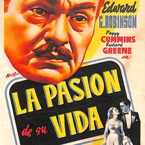 Programa de mano de la película 'La pasión de su vida' (Cine Casino Caldense, 1954)