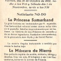 Programa de mano de la película 'La Princesa Samarkand' (Cine Casino Caldense, 1952)