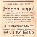 Programa de mano de la película '¡Hagan juego!' (Any Number Can Play, 1949)