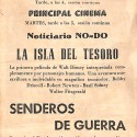 Programa de mano de la película 'Senderos de Guerra'