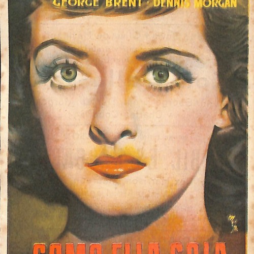 Programa de mano del cine Euterpe con el cartel de la película "Como ella sola"