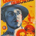 Programa de mano impreso de las películas "El Sargento Inmortal", "Una sombra en la ventana", "El hombre que fabricaba monstruos