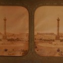 Tarjeta estereoscópica de la Columna de Julio (Place de la Bastille, París)
