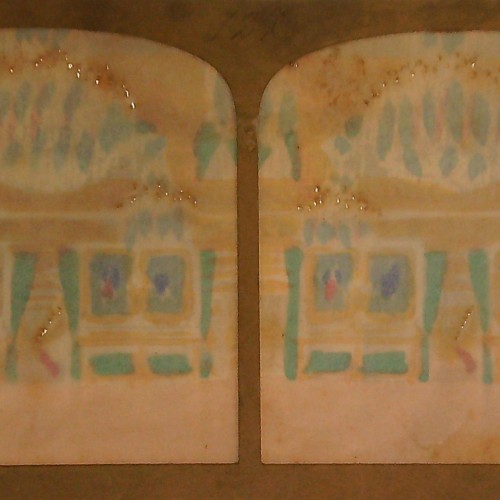 Tarjeta estereoscópica 'Tissue' francesa (Salle des Maréchaux, Palais des Tuileries)
