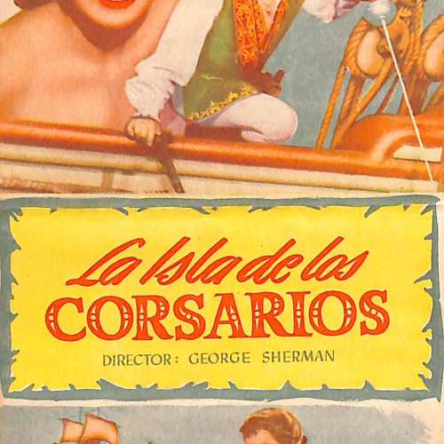 Programa de mano de la película "La Isla de los Corsarios"