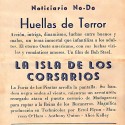 Programa de mano de la película "La Isla de los Corsarios"