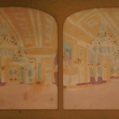 Vista Estereoscópica Tissue: Salon de la Paix, Palais des Tuileries