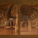 Tarjeta estereoscópica 'Tissue' francesa: Salle du Trône (Palais du Sénat)