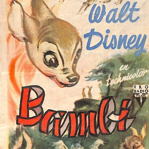 Programa de mano de la película Bambi y La carga de la brigada ligera