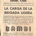 Programa de mano de la película Bambi y La carga de la brigada ligera