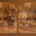 Vista estereoscópica en tejido iluminado (tissue): Salón de recepción de S.M. L'Empereur, Château de St. Cloud