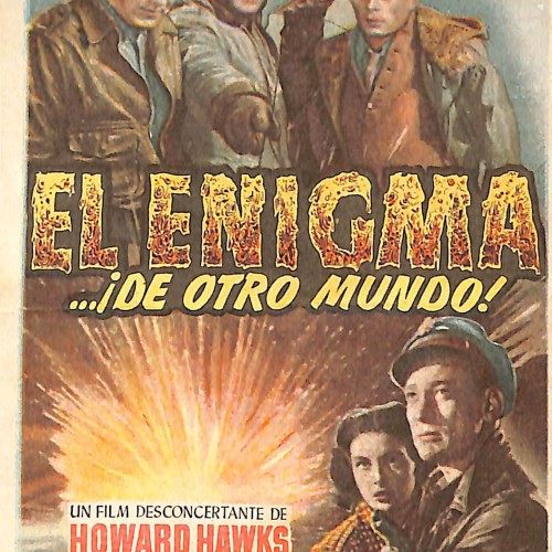 Programa de mano de la película 'El Enigma... ¡De otro mundo!' (1951)