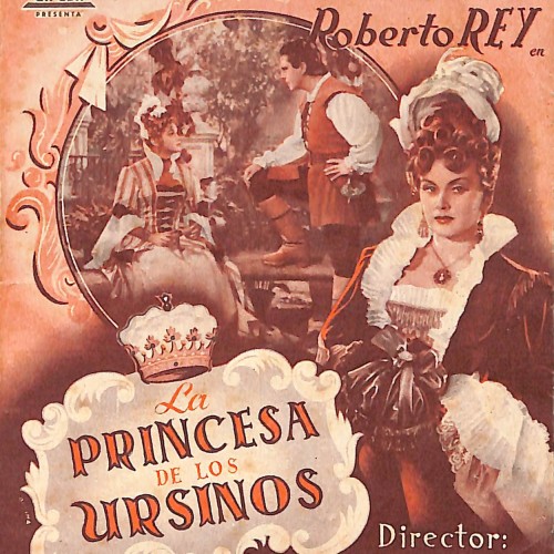 Programa de mano de la película "La Princesa de los Ursinos"