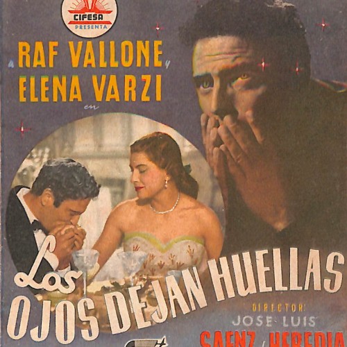 Programa de mano de la película "Los ojos dejan huellas" (1952)