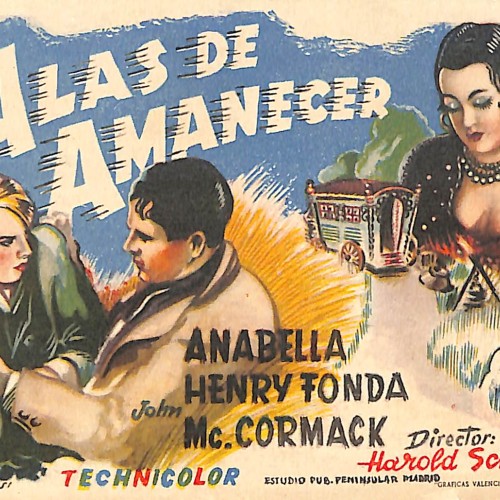 Programa de mano de la película 'Alas de amanecer' (Wings of the Morning)