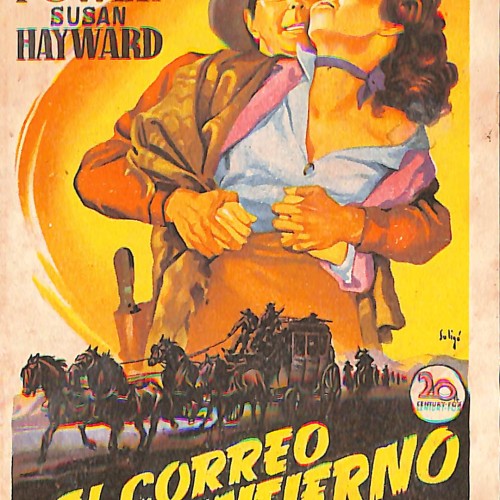 Programa de mano de la película 'El Correo del Infierno' (Rawhide)