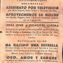 Programa de mano de la película Oro, Amor y Sangre (1947)