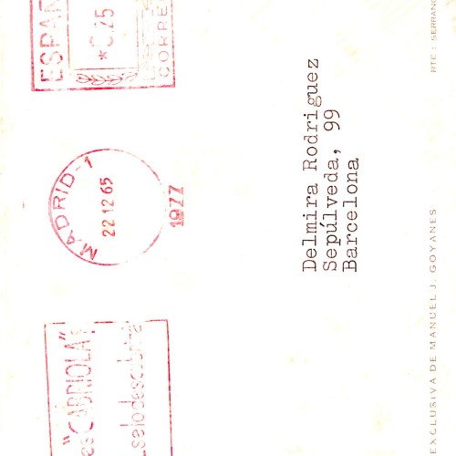 Postal fotográfica firmada de Marisol