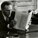 Fotografía en blanco y negro de Jean-Louis Trintignant
