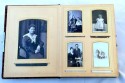 Album photographs in velvet and brass