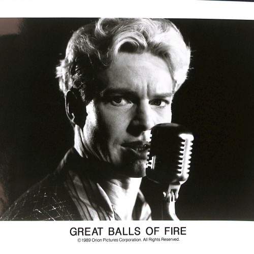 Fotografía promocional de la película "Great Balls of Fire!" (1989)
