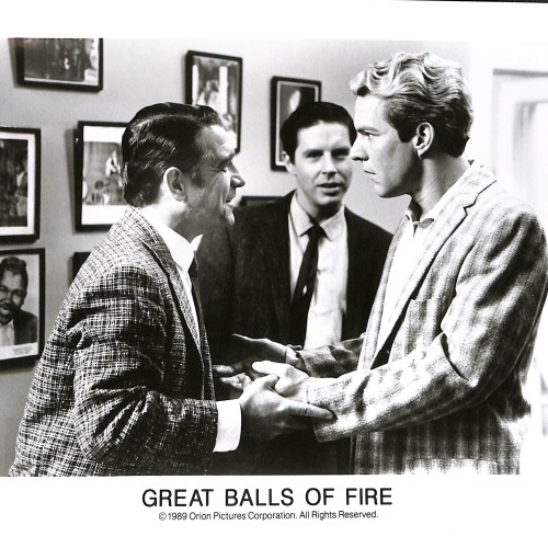 Fotografía promocional de la película "Great Balls of Fire" (1989)
