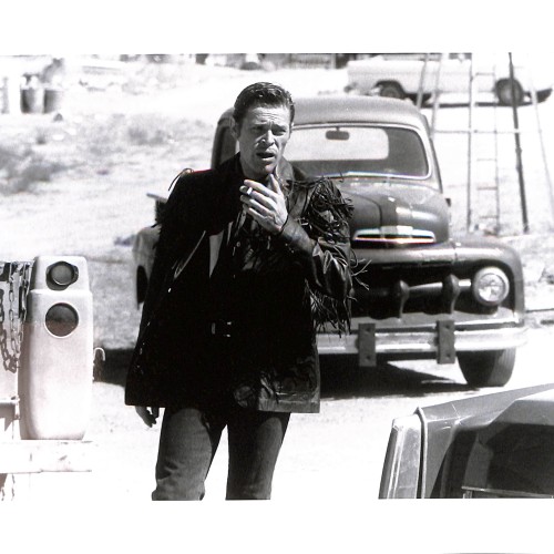 Fotografía en blanco y negro del actor Willem Dafoe
