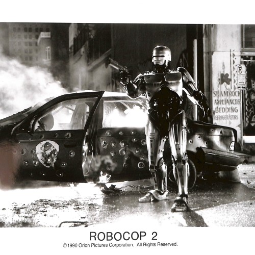 Fotografía promocional de prensa de la película Robocop 2