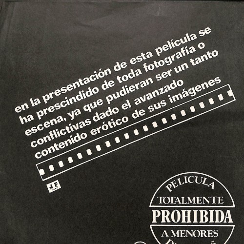 Cliché tipográfico para cartel publicitario de película con clasificación 'S'