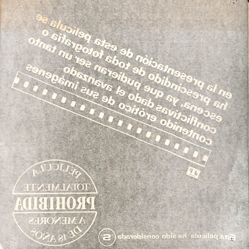 Cliché tipográfico para cartel publicitario de película con clasificación 'S'