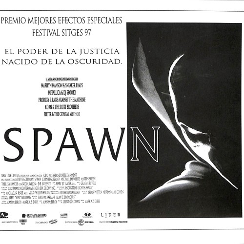 Cartel promocional de la película Spawn (Festival de Sitges '97)