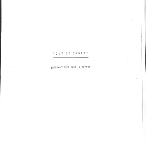 Dossier de prensa de la película 'Out of Order'